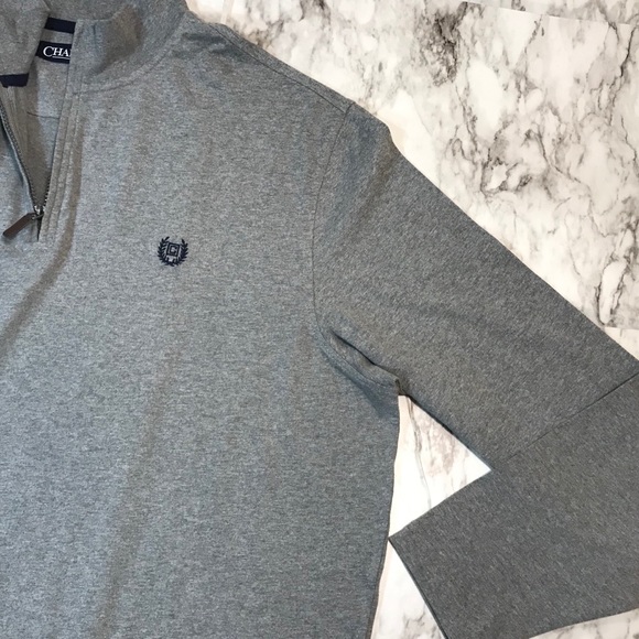 Chaps Mockneck Quarter Zip Pullover - Picture 4 of 8